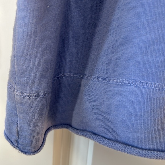 Fresh Produce Periwinkle Blue Sunset Sweatshirt w Raw/Unfinished Hems - Picture 8 of 13
